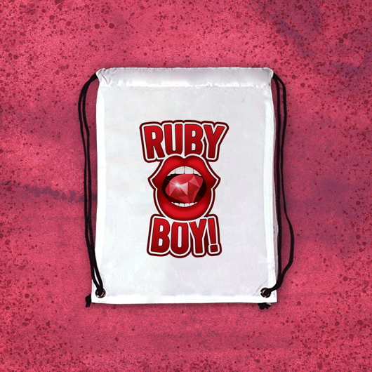Ruby Boy Drawstring Bag