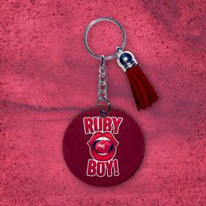 Ruby Boy Tassel Keyring